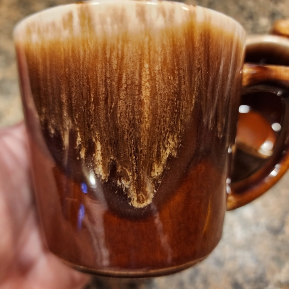 MCP McCoy Brown Drip Mugs, Set of 2 - Picture 2 of 7